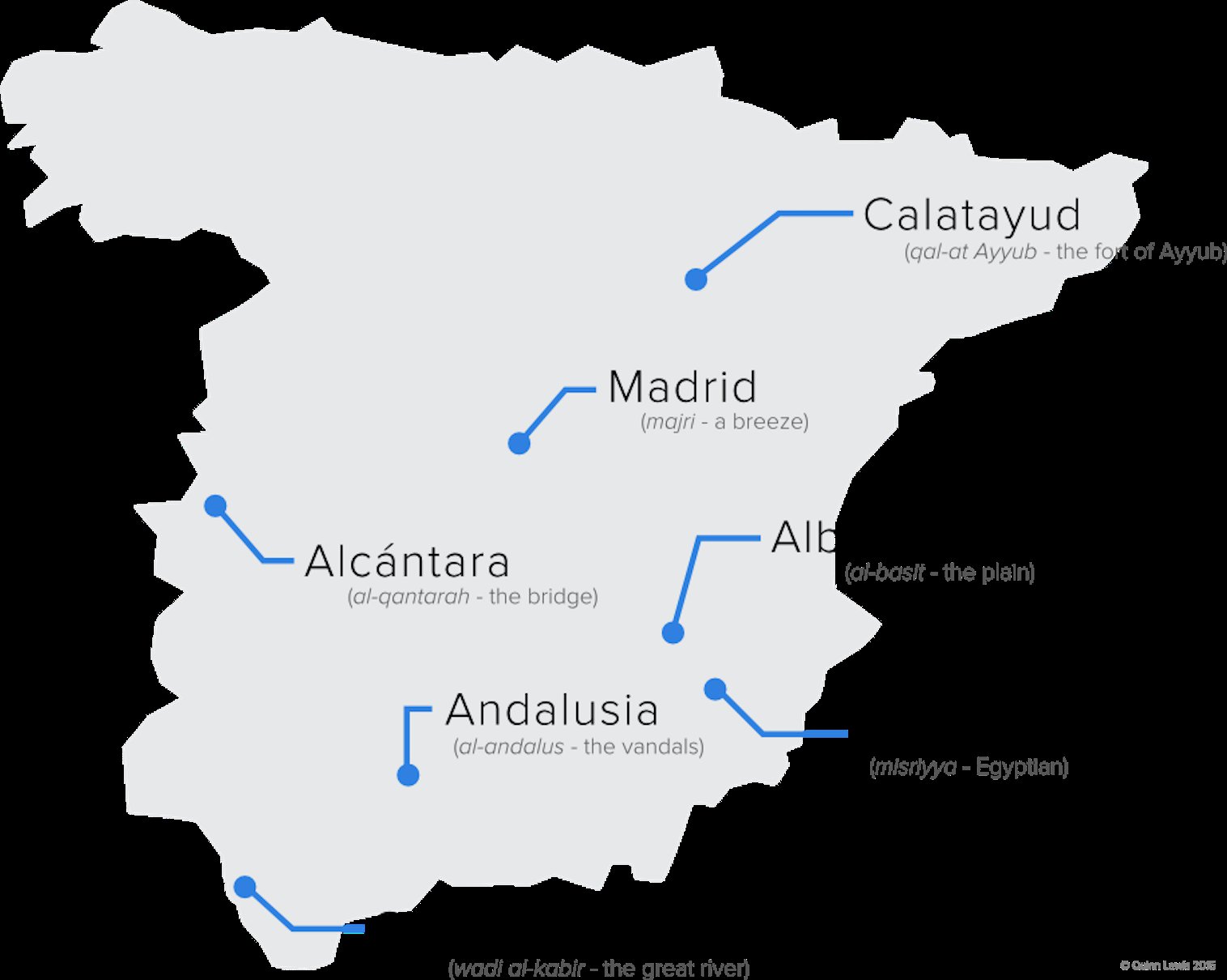 arabic influence in spain map