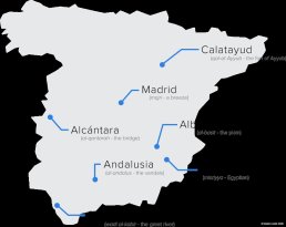 arabic influence in spain map